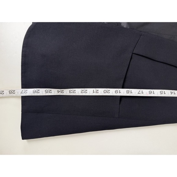 Theory Open Front Blazer Womens 6 Black Virgin Wool Minimalist Chic Quiet Luxury - Picture 10 of 12